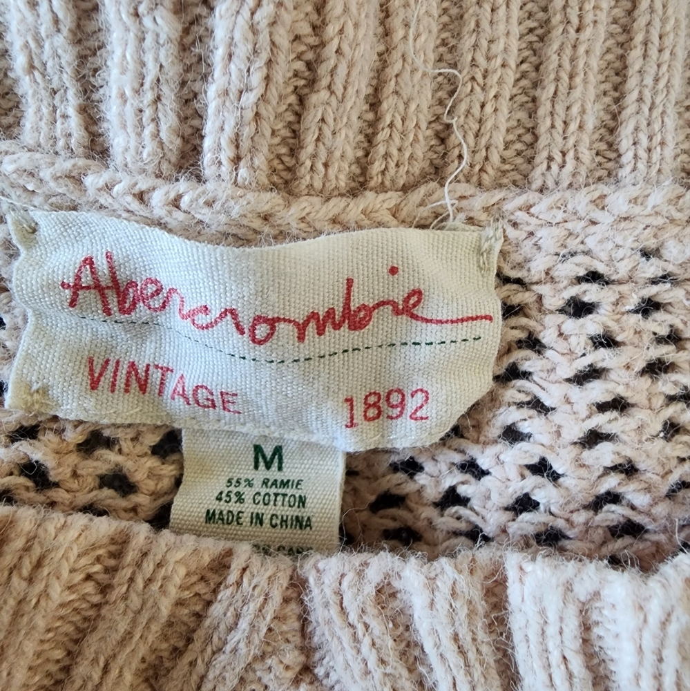 VINTAGE! Pink Crochet Knit Off the Shoulder Sweater, Women's M - Picture 6 of 9